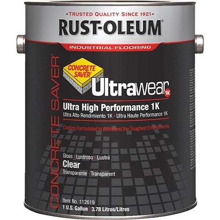 Rust-Oleum Coating, 1 gal, Clear, Gloss, Floor 360142